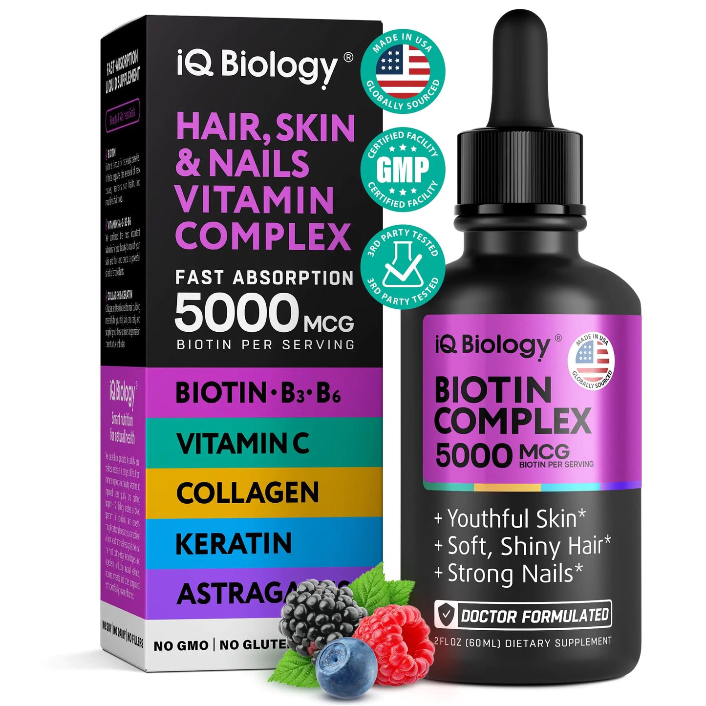 Liquid Biotin Hair Growth Vitamins